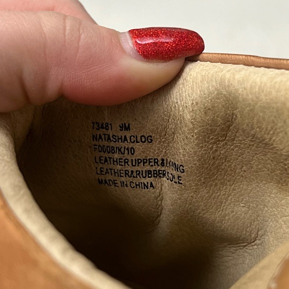 Frye Natasha Clog Leather Platform Mules Heels - Picture 7 of 7